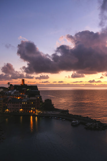 sunset over vernazza