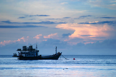 sunset skies ship