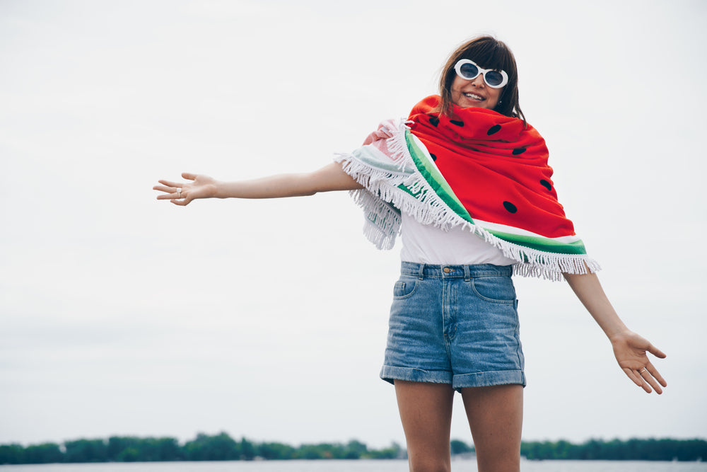 surrounded by watermelon