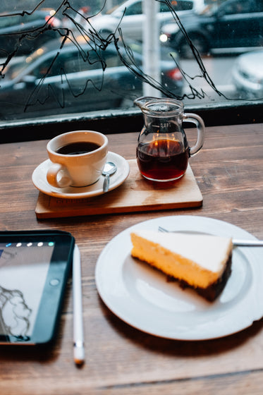 taking a break from work to eat cake