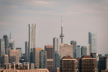 tall buildings fill the frame in a toronto cityscape