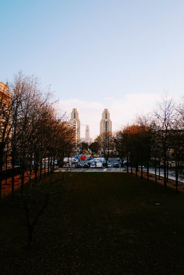 tall buildings in the distance