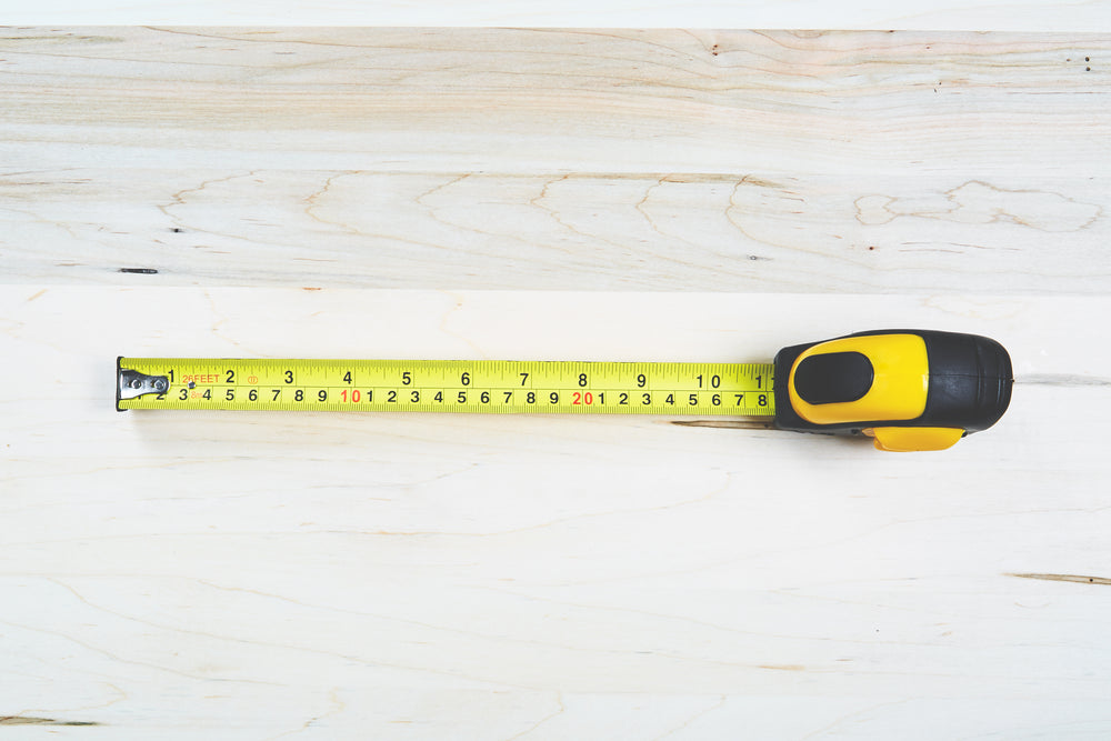 tape measure on wood