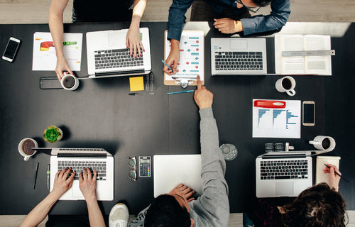 Tech Group Meeting Flatlay