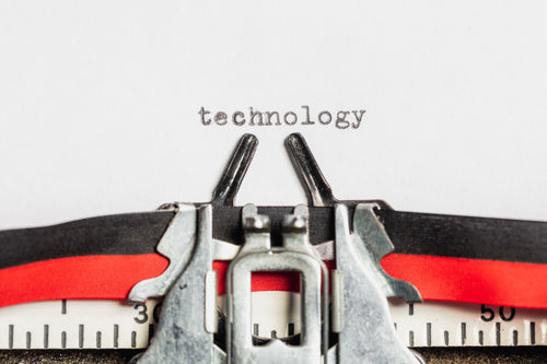 technology on a typewriter machine