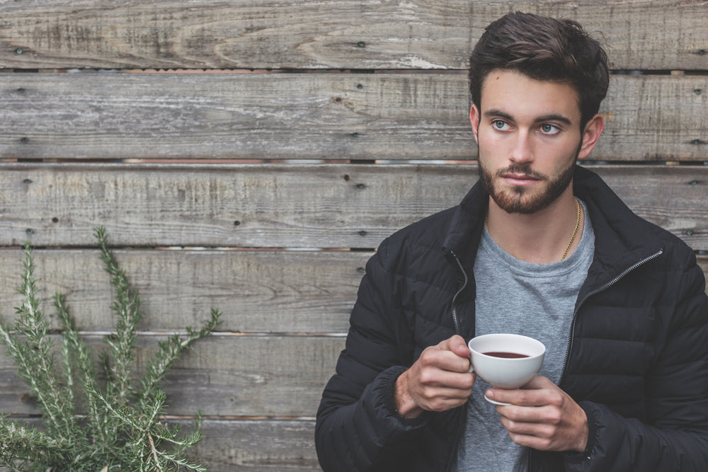 teen drinking tea