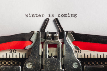 text on typewriter states winter is coming