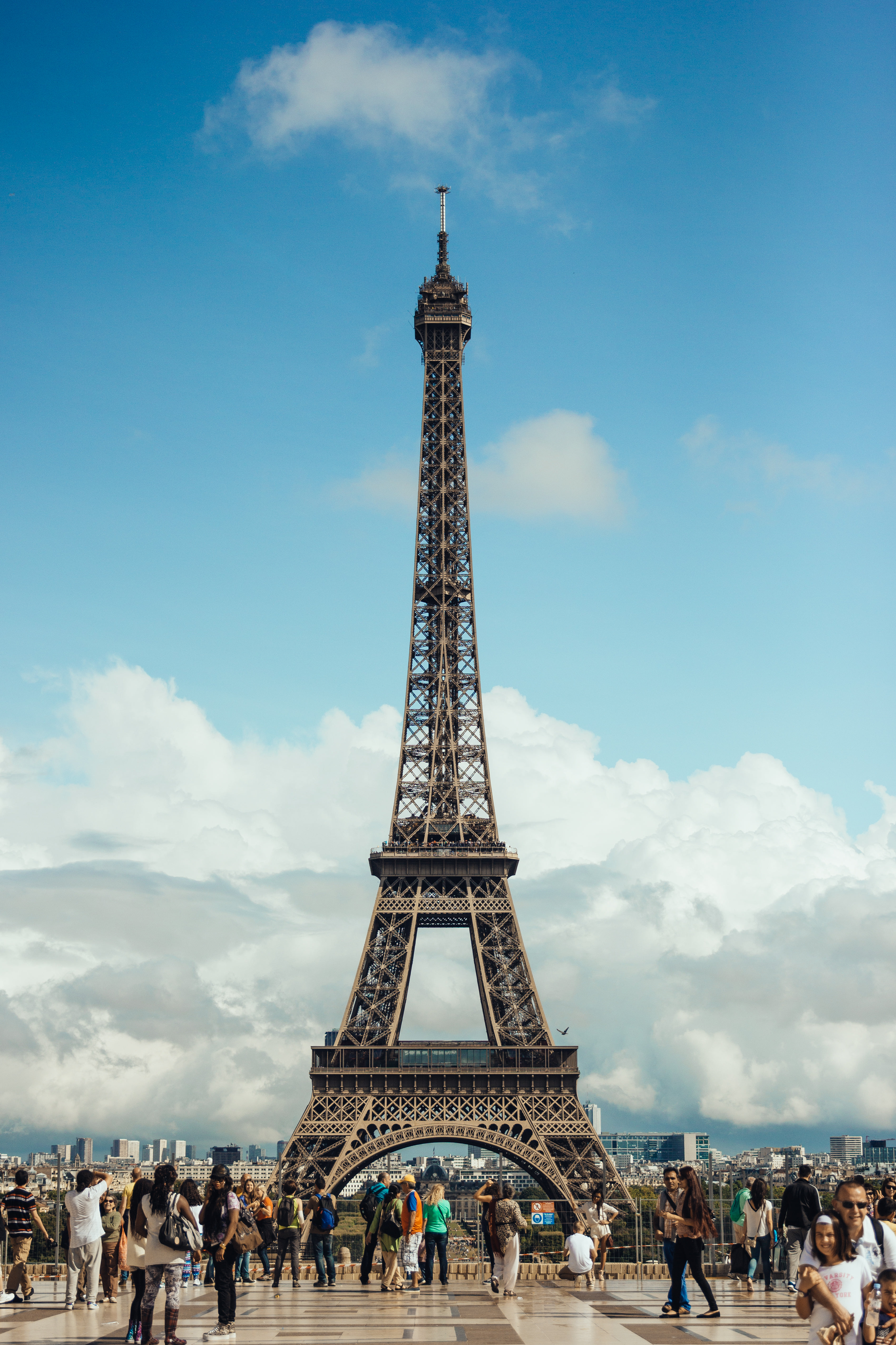 Paris Eiffel Tower France With Blue Sky Background HD Travel Wallpapers  HD  Wallpapers  ID 43959