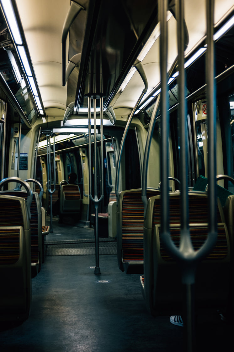 The Empty Interior of A Public Transit Vehicle