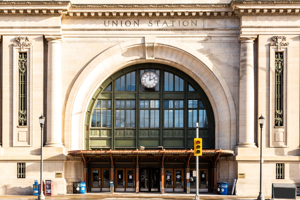 the front entrance to union station in vancouver