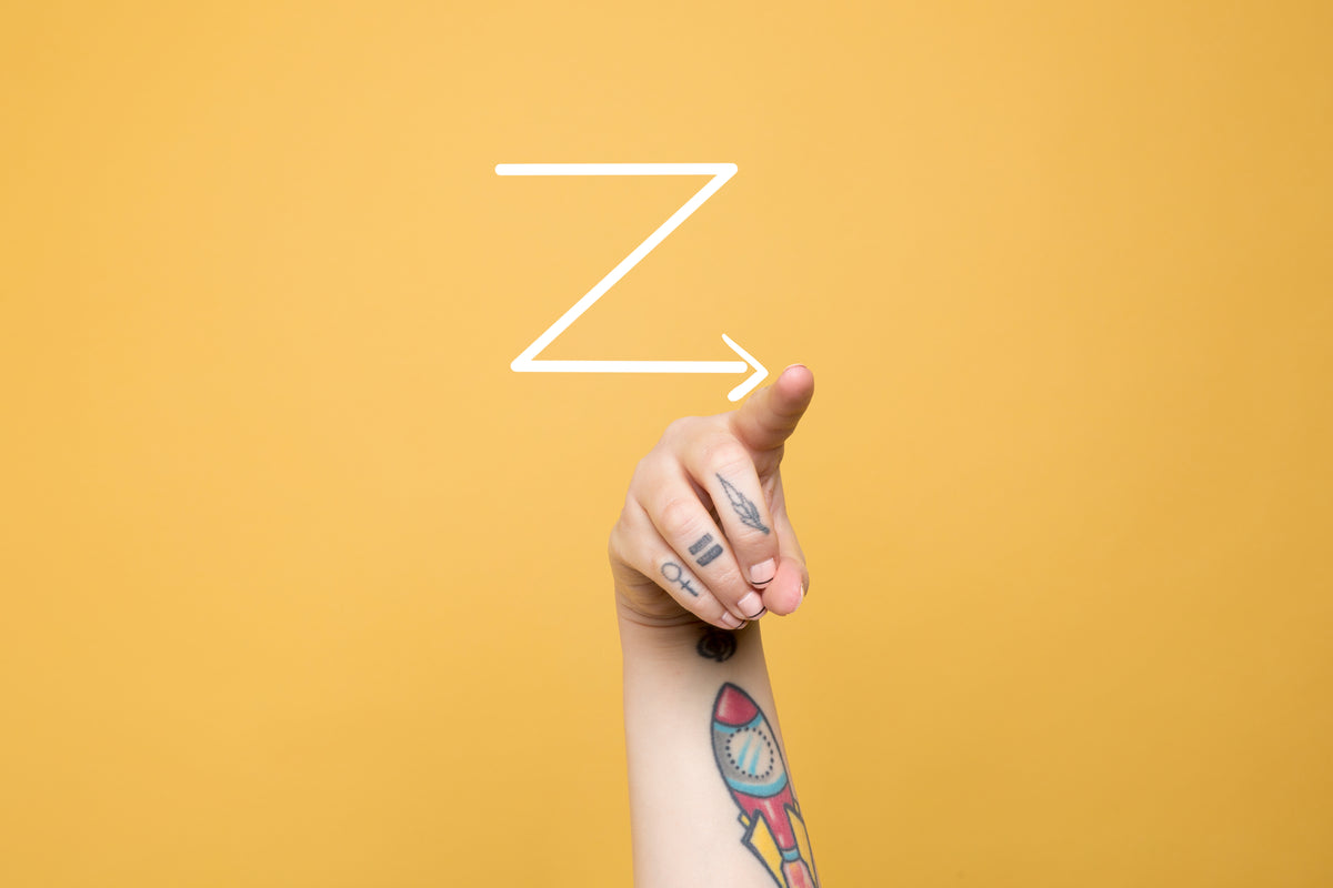 字母“z”在美国手语中显示