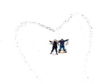 the shape of love in the snow