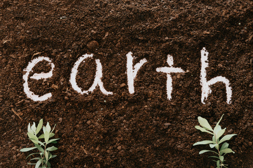 the word earth written in the dirt