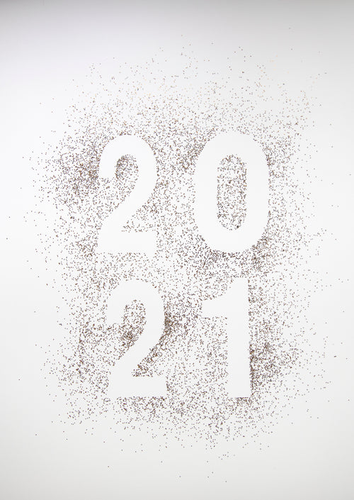 the year 2021 in glitter