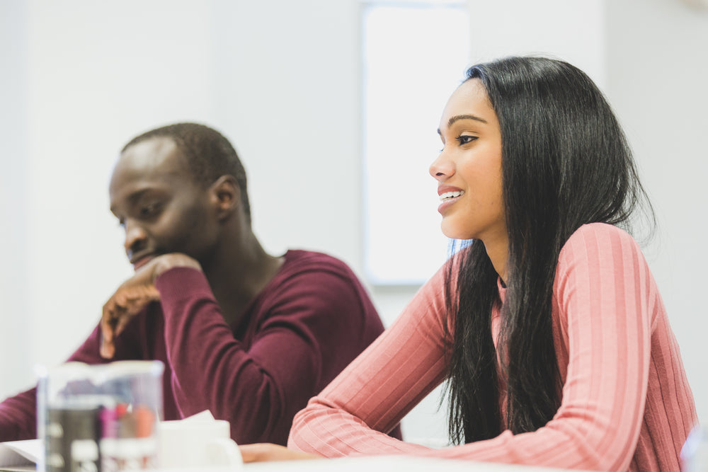 thoughtful students talk