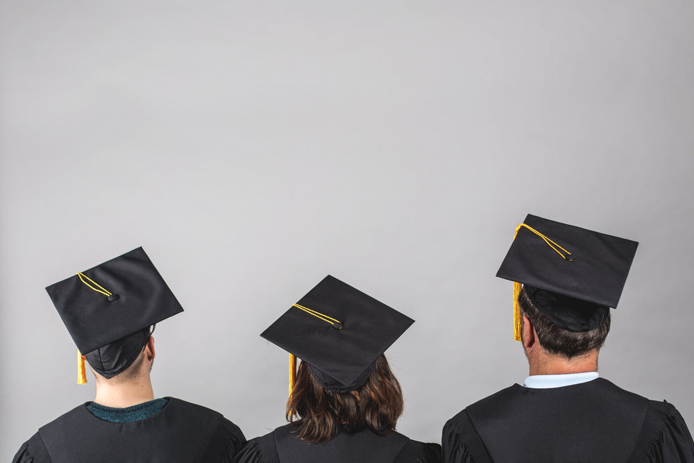 three grad students from behind