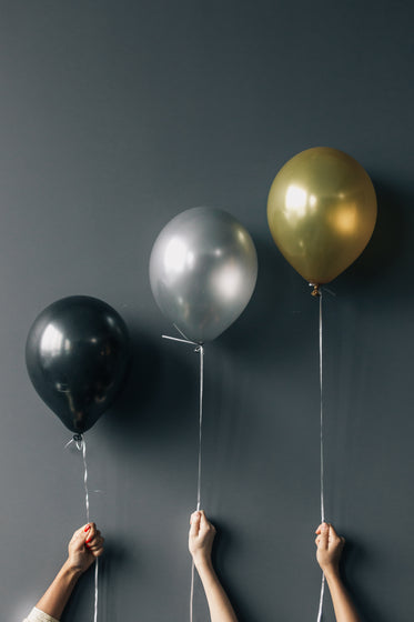 three party balloons