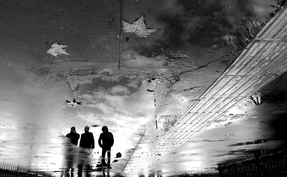 people reflection photography