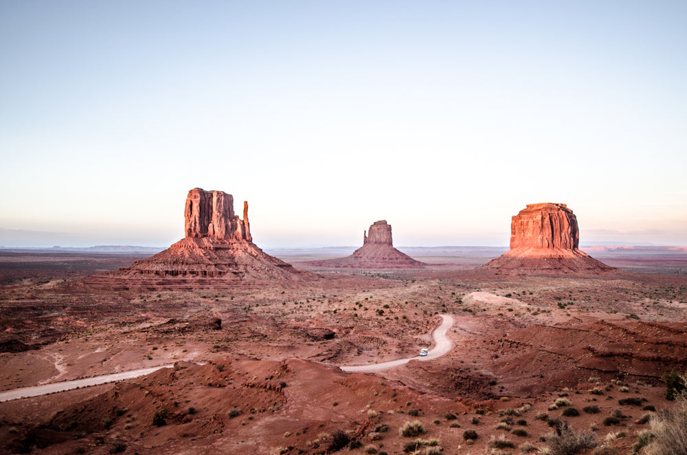 three rocks and a road