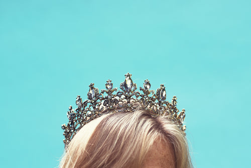 tiara placed on the head
