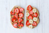 toast with peanut butter and fruit