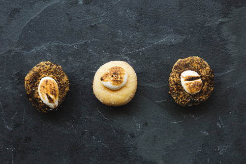toasted marshmallow on gourmet donuts