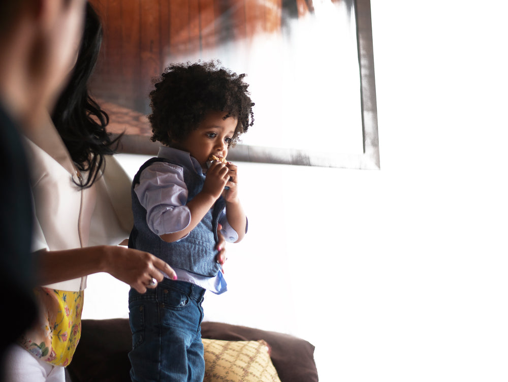 toddler having a snack