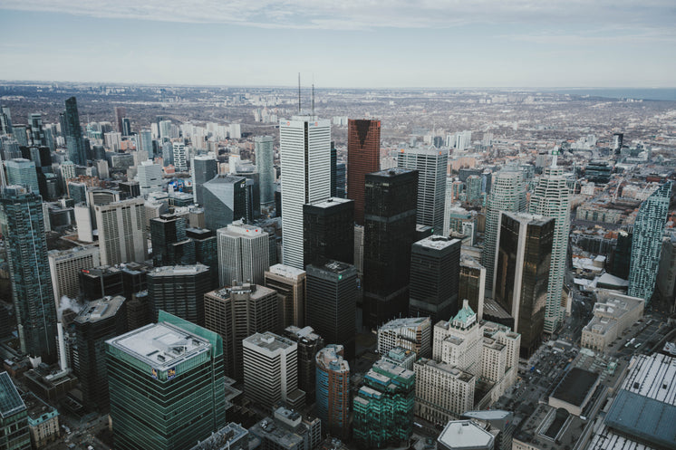Toronto City Skyline With Distant Landscape