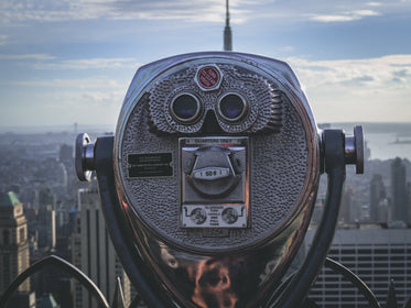 tourist view telescope in city