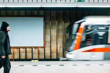 train passing by station