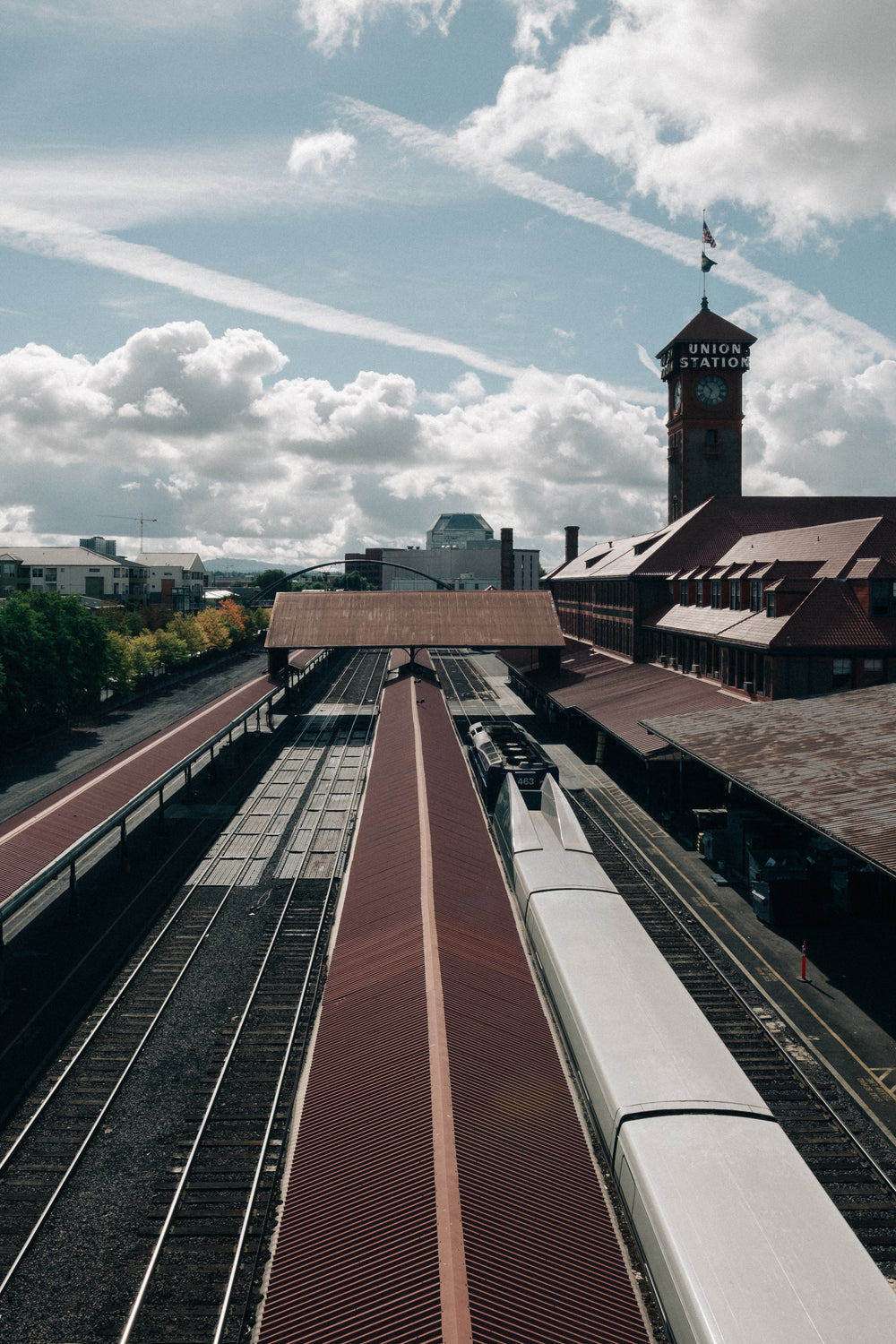 train station tracks and platforms