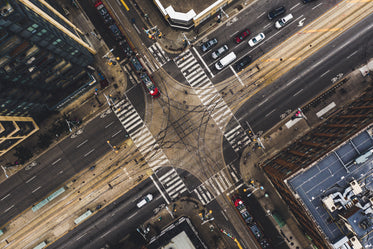 tram intersects traffic