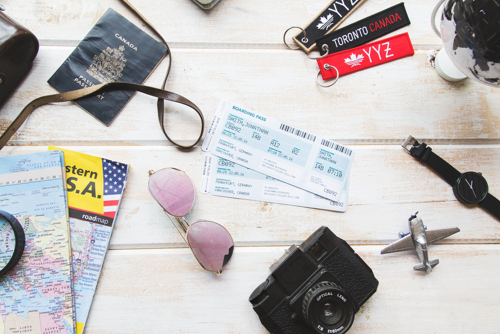 travel flatlay