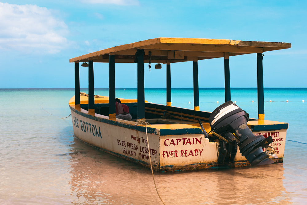 tropical ocean boat