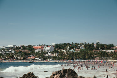 tropical urban beach shore