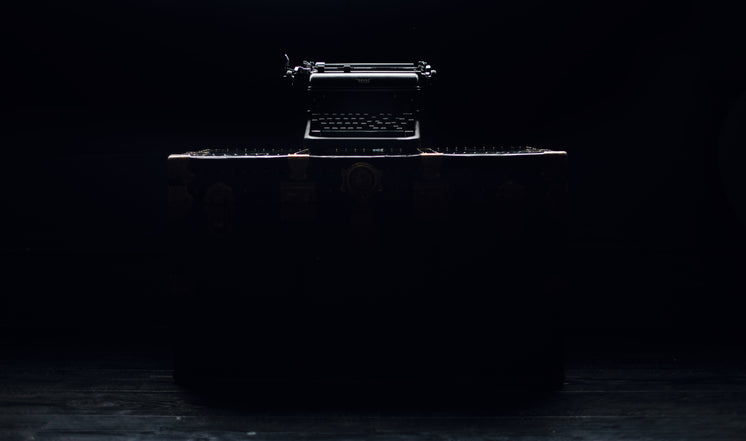 Trunk And Typewriter In The Dark