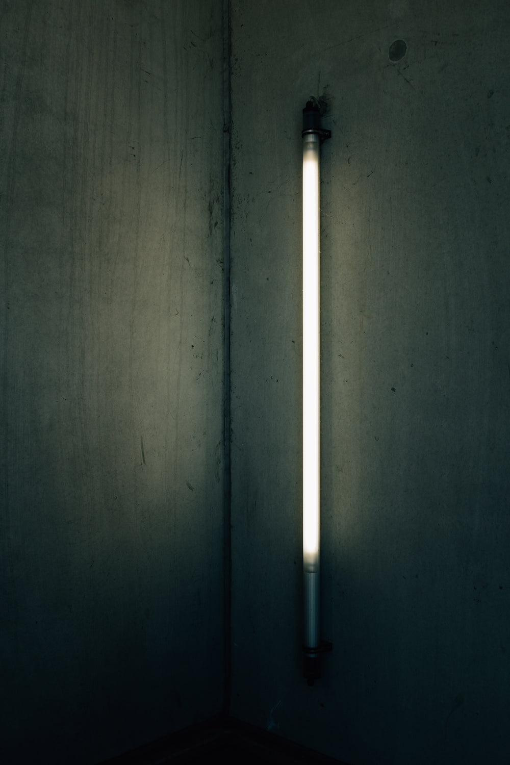 tube lights in an underground structure