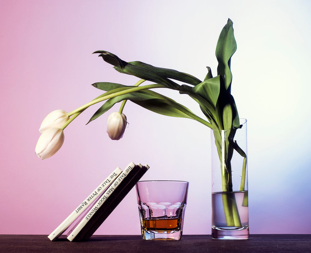 tulips drink and books