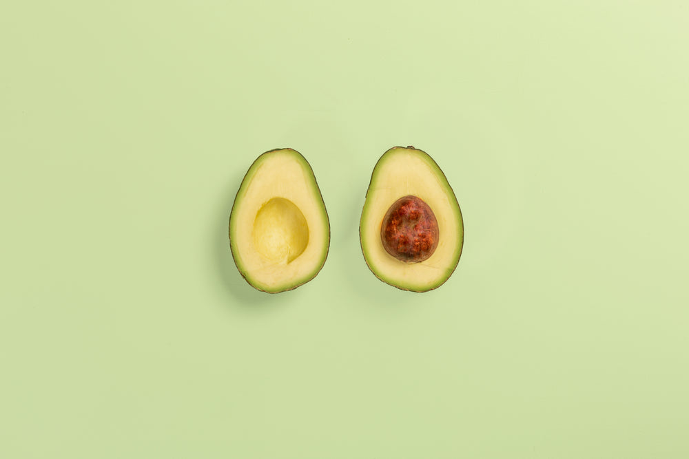 two avocado slices