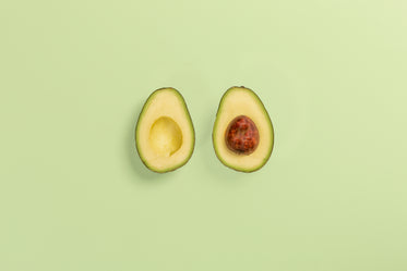 two avocado slices