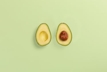 two avocado slices
