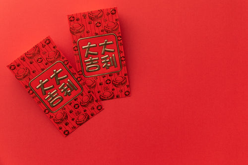 two red money envelopes