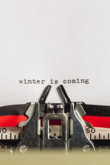 typewrite says winter is coming