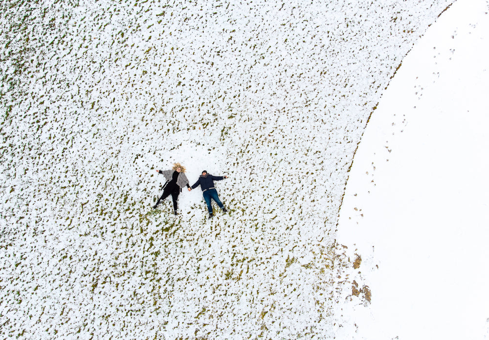 united in a snowy field