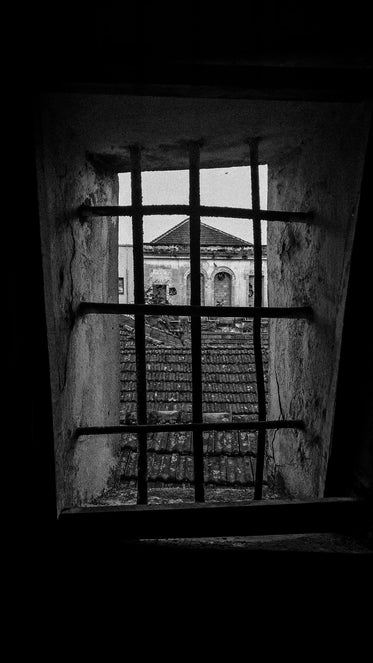 up stairwell through bars