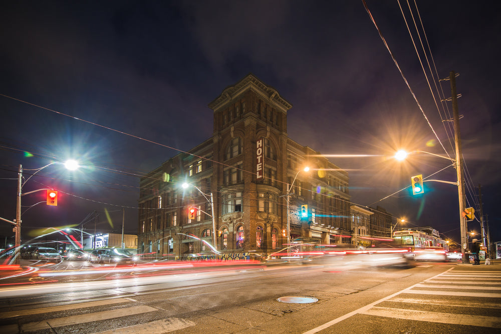 urban hotel at night