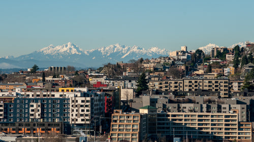 urban mountain view