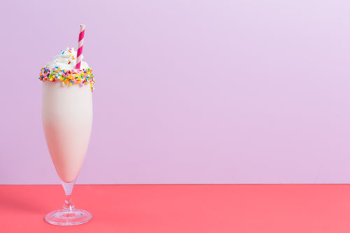 vanilla milkshake on pinks