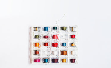 variety of colored thread