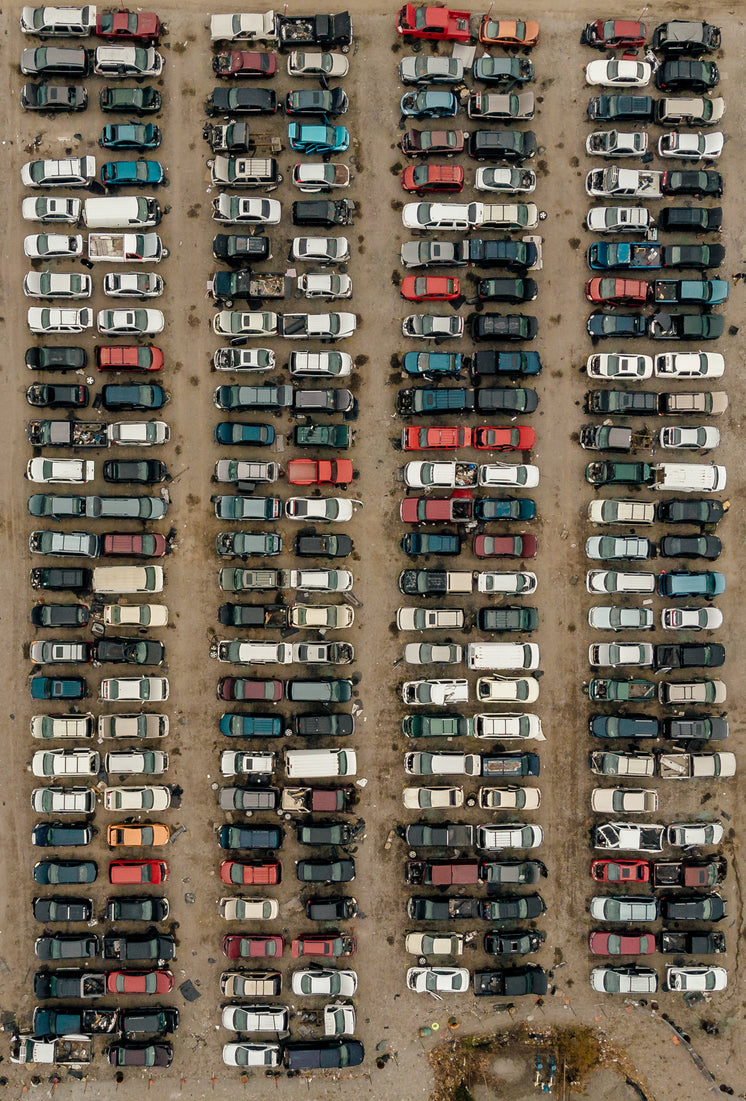 Vertical Aerial Car Junk Yard